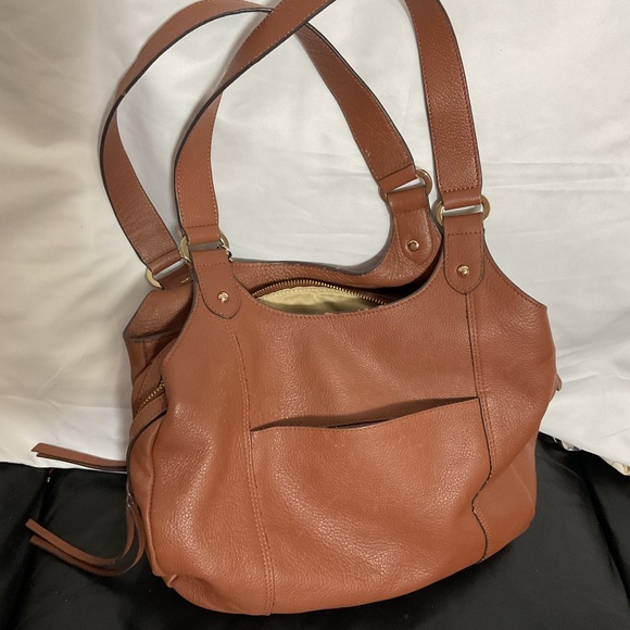 Lodis Tan Leather Shoulder Bag - Picture 11 of 16